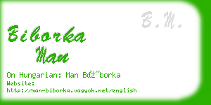 biborka man business card